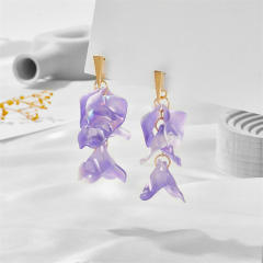 Acrylic petal summer dangle earrings
