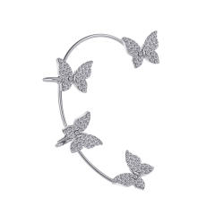 Diamond butterfly ear wrap