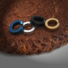 Black titanium steel ear clip