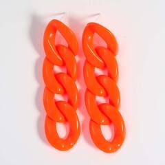 INS candy color acrylic chain dangle earrings