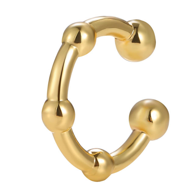 Fashion pearl rhinestone alloy ear cuff