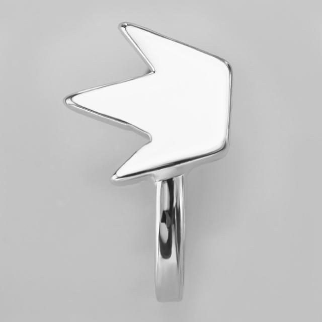 Tiny star triangle crown diamond ear cuff