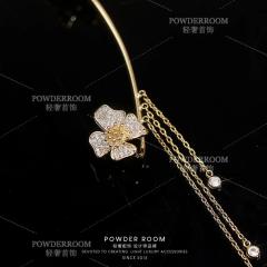 Tiktok cubic zircon butterfly tassel ear wrap