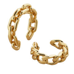 Hipho metal chain ear cuff