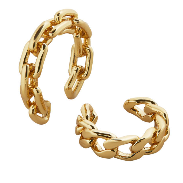 Hipho metal chain ear cuff
