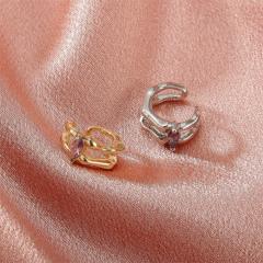Color diamond c shape ear cuff