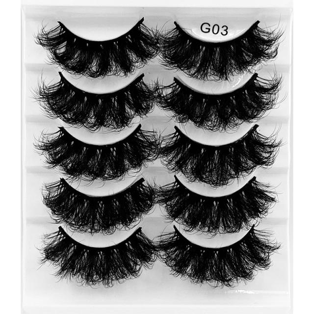 5 pair false eyelashes