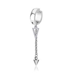 Black triangle titanium steel tassel ear clip