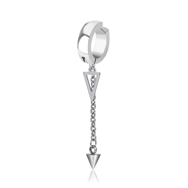 Black triangle titanium steel tassel ear clip