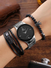 Elegant bracelet men watch set