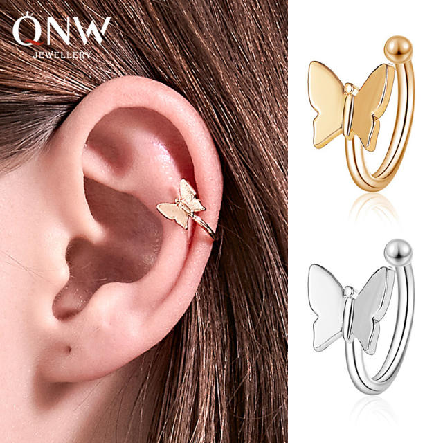 Butterfly ear cuff