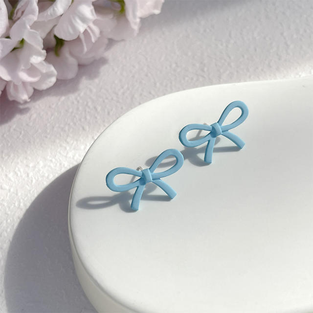 Light blue color sereis summer korean fashion ear studs