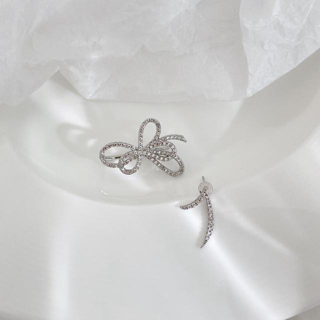 Diamond  bowknot  cartilage helix daith conch tragus earrings