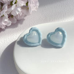 Light blue color sereis summer korean fashion ear studs