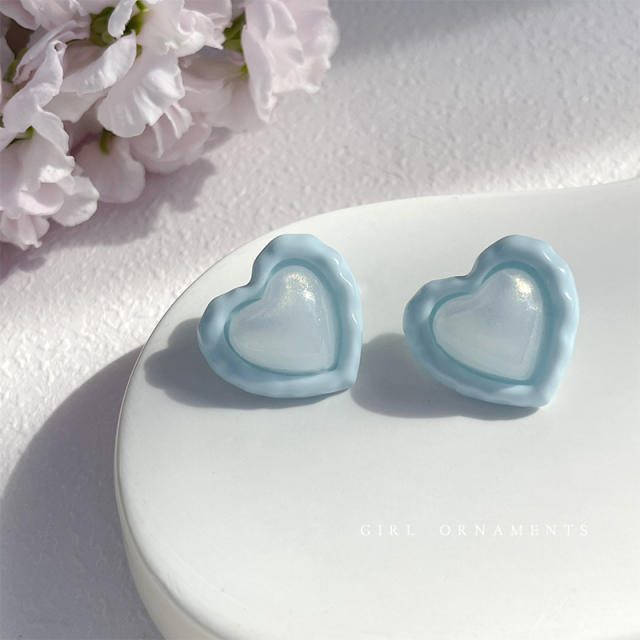 Light blue color sereis summer korean fashion ear studs