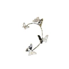 Diamond butterfly wrap cartilage earrings