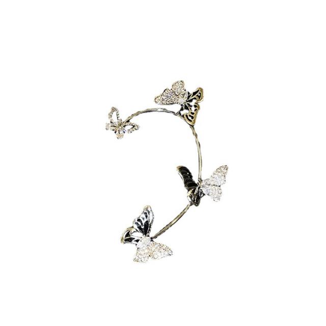 Diamond butterfly wrap cartilage earrings