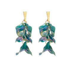 Acrylic petal summer dangle earrings