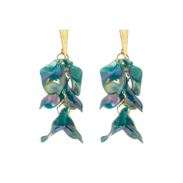 Acrylic petal summer dangle earrings