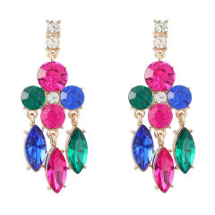 Occident fashion glass crystal statement dangle earrings