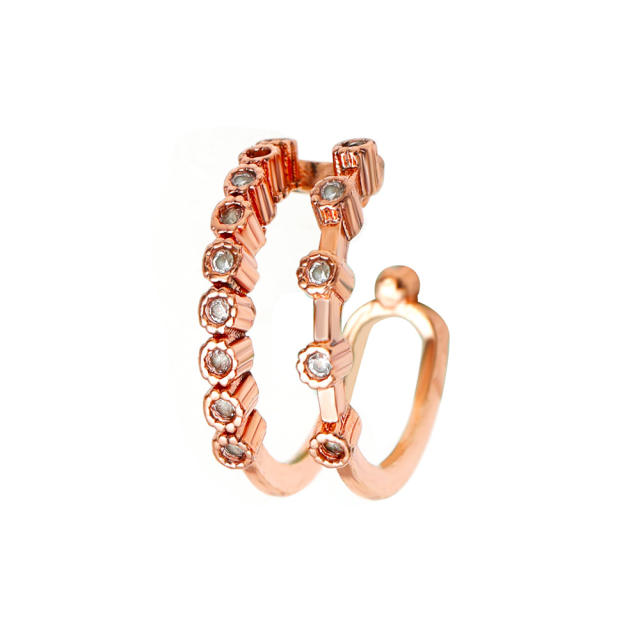 Diamond C shape ear cuff