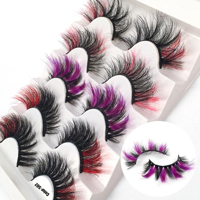 5pair colorful false eyelashes