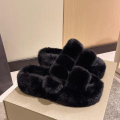 Platform fluffy  slippers
