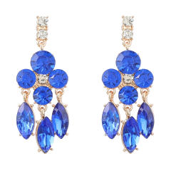 Occident fashion glass crystal statement dangle earrings