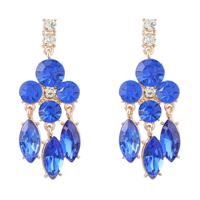 Occident fashion glass crystal statement dangle earrings