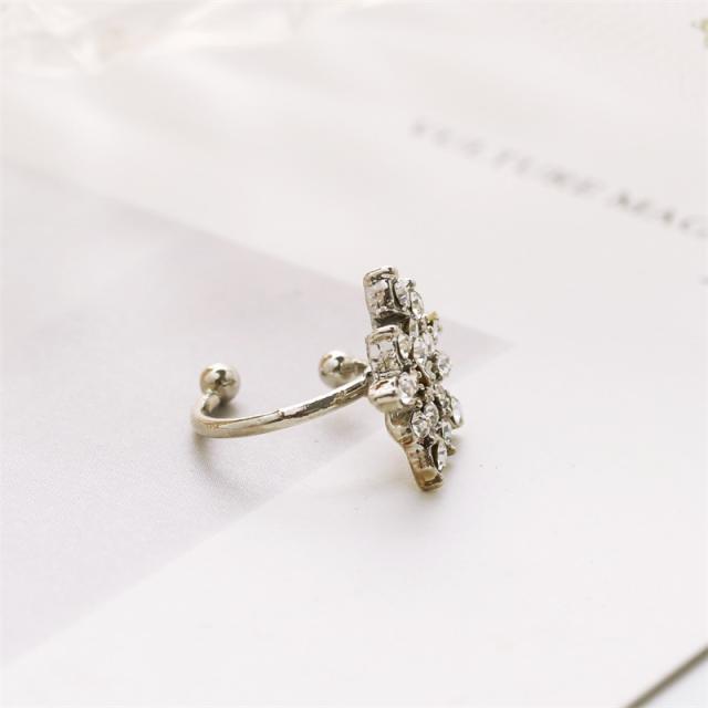 Diamond snowflake ear cuff