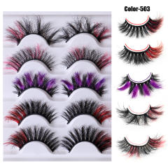 5pair colorful false eyelashes