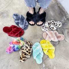 Autum winter fluffy slippers