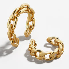 Hipho metal chain ear cuff