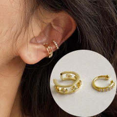 Cubic zirconia diamond ear cuff