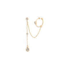 Diamond Butterfly tassel ear cuff