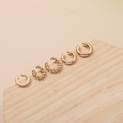 Fashion alloy ear cuff 5 pcs set