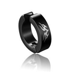 Black punk titanium steel ear clip