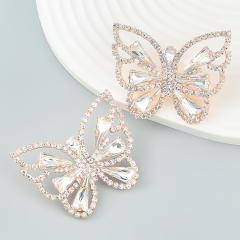 Diamond butterfly women earrings