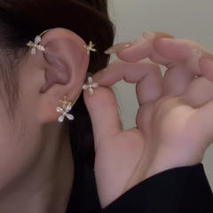 Diamond Flower wrap cartilage earrings