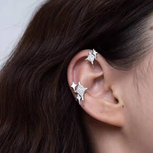 Star cartilage wrap  earrings