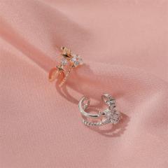 Diamond star hollow ear cuff