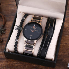 Elegant bracelet men watch set