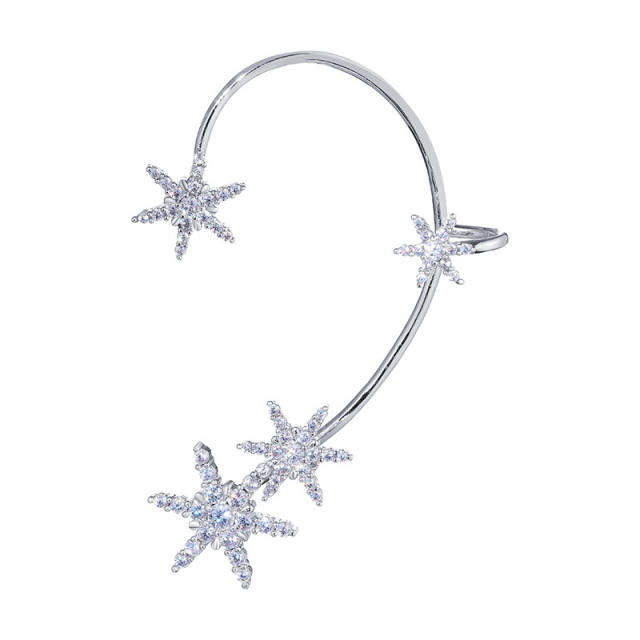 Diamond five-pointed star ear wrap