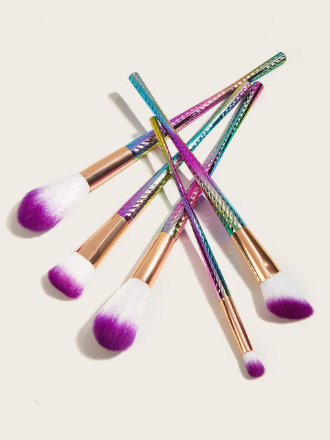 5pcs gorgeous color makeup brushes set