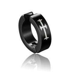 Black punk titanium steel ear clip