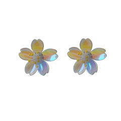 INS AB color bloom flowerr ear studs