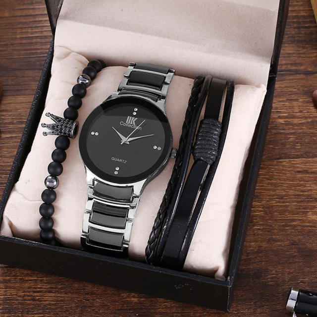 Elegant bracelet men watch set