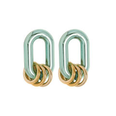 INS popular geometric chain earrings
