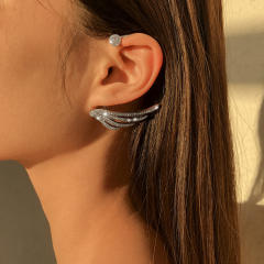 Rhinestone wings ear wrap