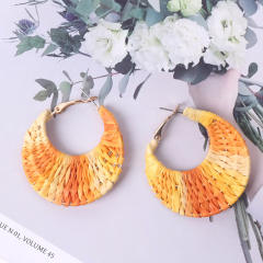 Handmade national trend hoop earrings